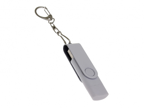 USB 3.0- флешка на 64 Гб с поворотным механизмом и дополнительным разъемом Type-C