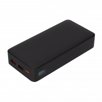 Внешний аккумулятор с подсветкой Анкор Плюс PD (Ancor PD Plus) 20000 mAh, черный