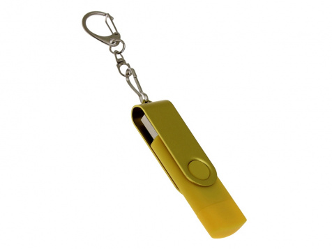 USB 3.0- флешка на 16 Гб с поворотным механизмом и дополнительным разъемом Type-C