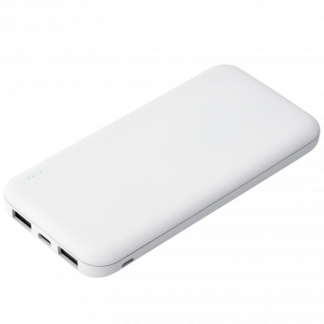 Внешний аккумулятор с подсветкой Люче (Luce) 10000 mAh, белый