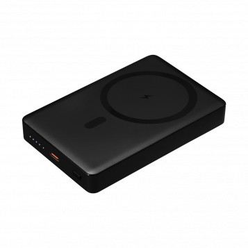 Внешний аккумулятор Атлантис Плюс PD (Atlantis PD Plus) 10000mAh с функцией беспроводной зарядки 15W, черный