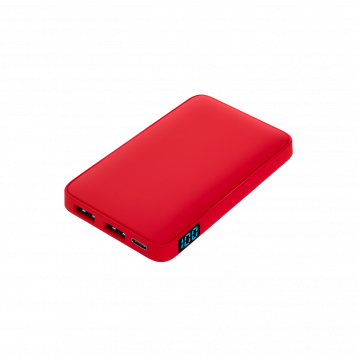 Внешний аккумулятор с подсветкой Анкор (Ancor) 5000 mAh, красный