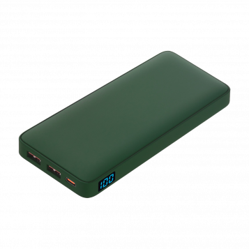 Внешний аккумулятор с подсветкой Анкор Плюс PD (Ancor PD Plus) 10000 mAh, зеленый