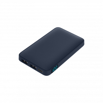 Внешний аккумулятор с подсветкой Анкор (Ancor) 5000 mAh, синий