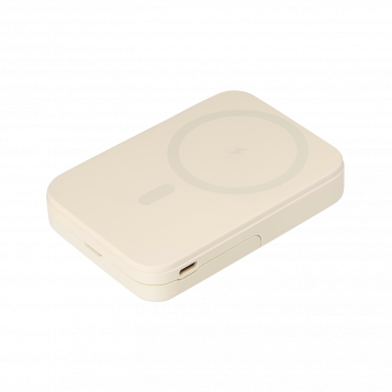 Внешний аккумулятор Юнион PD (Union PD) 10000mAh с функцией беспроводной зарядки 15W, бежевый